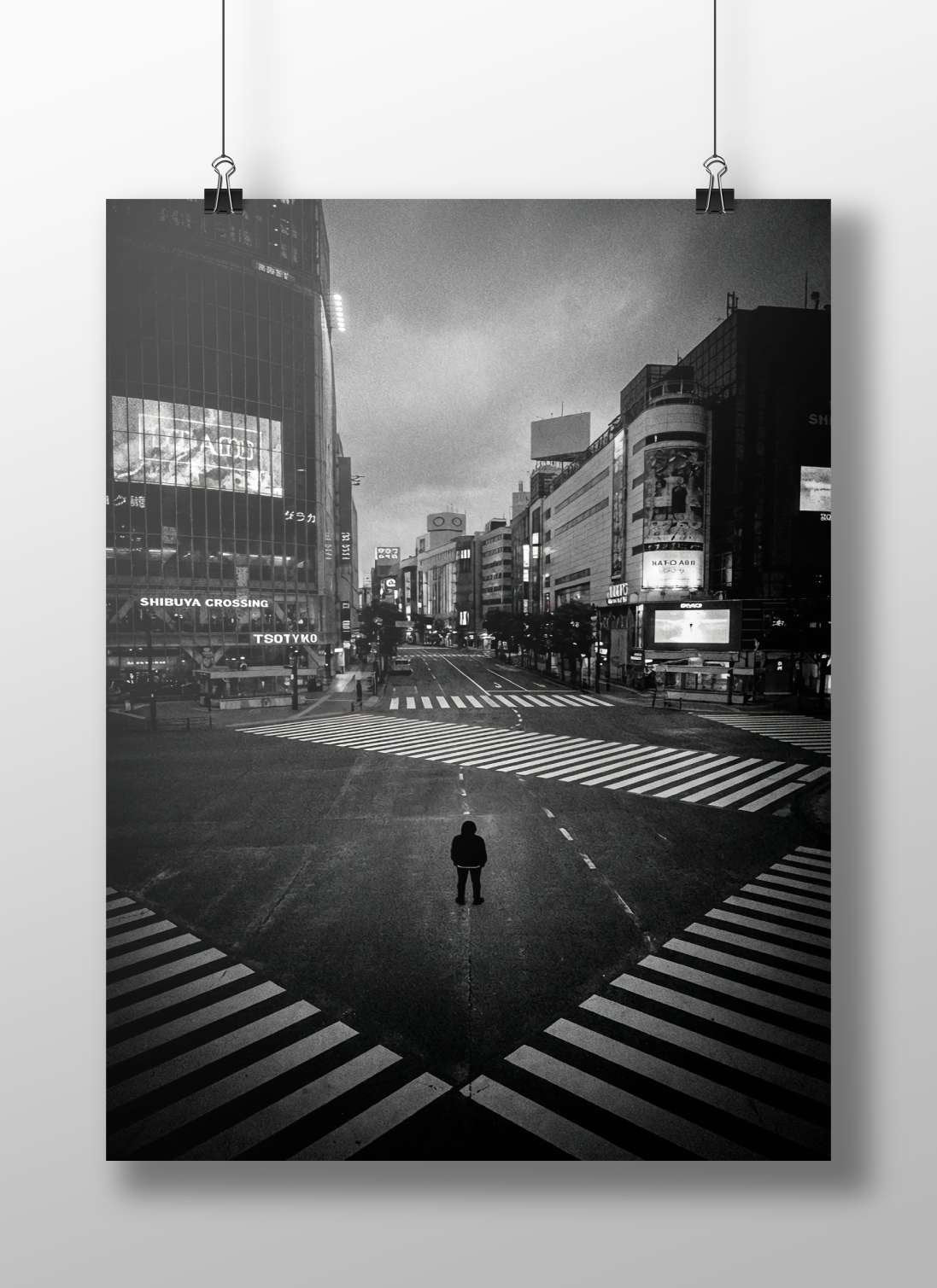 Shibuya Crossing Main Subject: Shibuya Crossing Matte BoizzBoard rigid print — Art wall art India | PosterBoizz