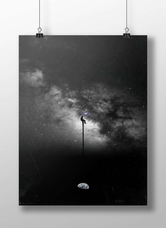 Human Silhouette Original Space Art (non-franchise) Vintage (analog film emulation) Matte BoizzBoard rigid print — Art wall