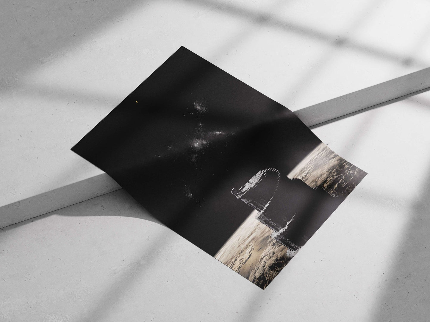 Unnamed Silhouetted Human (Generic Figure) Original Concept Art Modern Digital Noir Matte poster print — Art wall art India