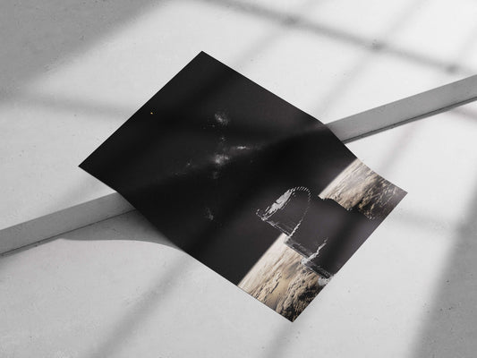 Unnamed Silhouetted Human (Generic Figure) Original Concept Art Modern Digital Noir Matte poster print — Art wall art India