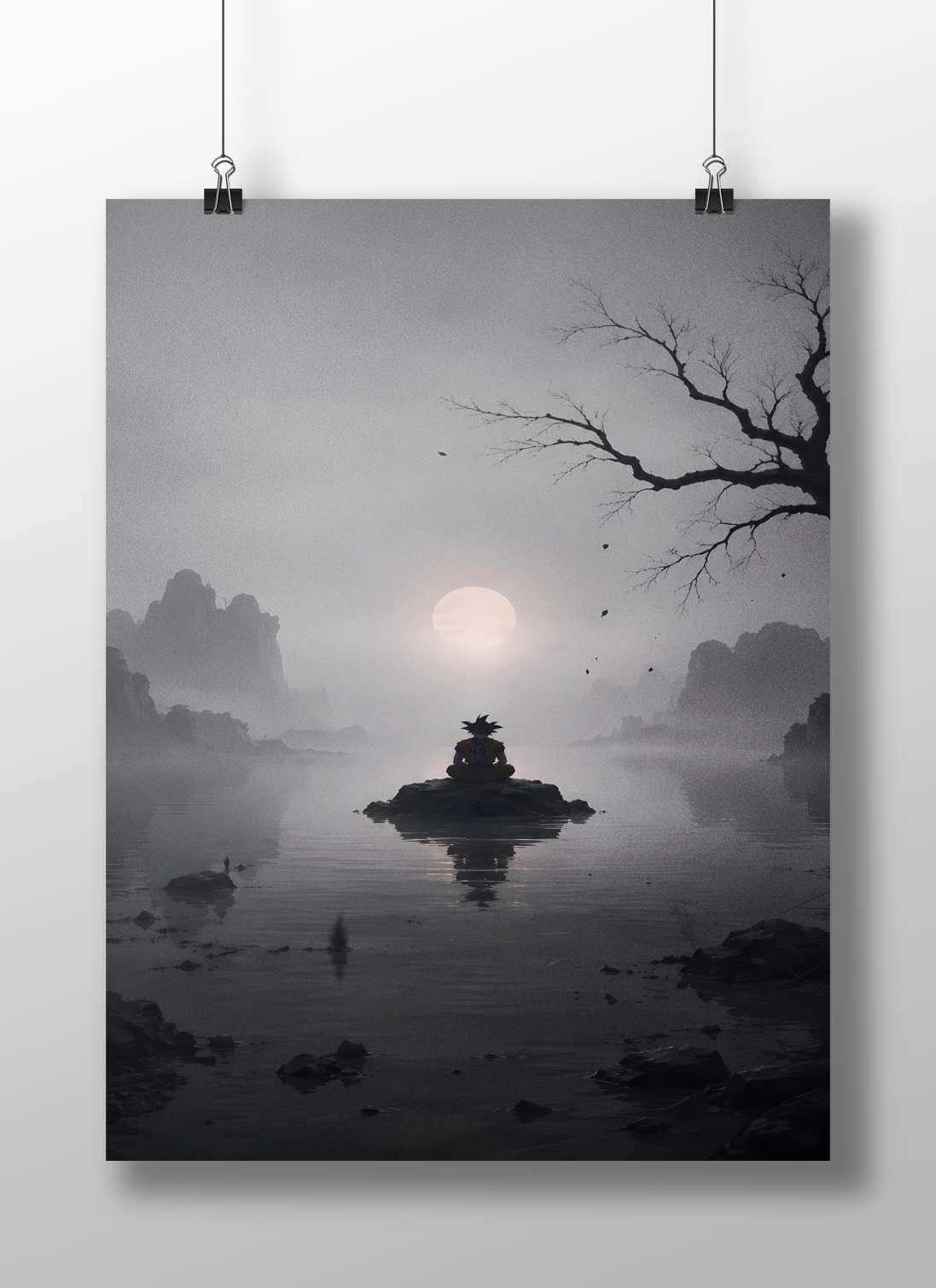 Goku (Dragon Ball Z franchise) Main Subject: Goku (Dragon Ball Z franchise) Matte BoizzBoard rigid print — Anime wall art