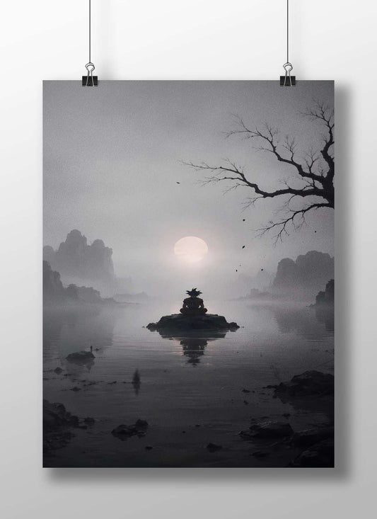 Goku (Dragon Ball Z franchise) Main Subject: Goku (Dragon Ball Z franchise) Matte BoizzBoard rigid print — Anime wall art