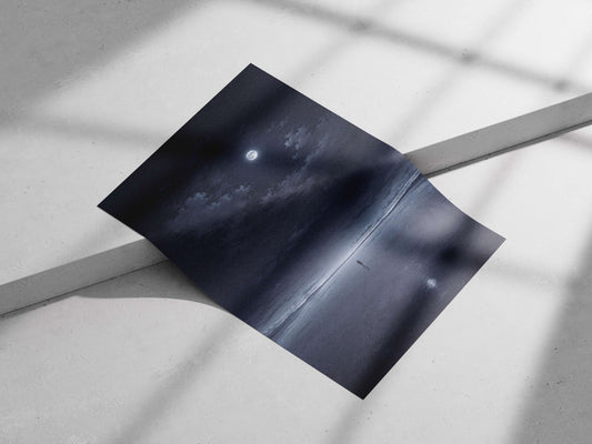 Unnamed Wanderer (Silhouette) Modern Digital Noir Matte poster print — Art wall art India | PosterBoizz