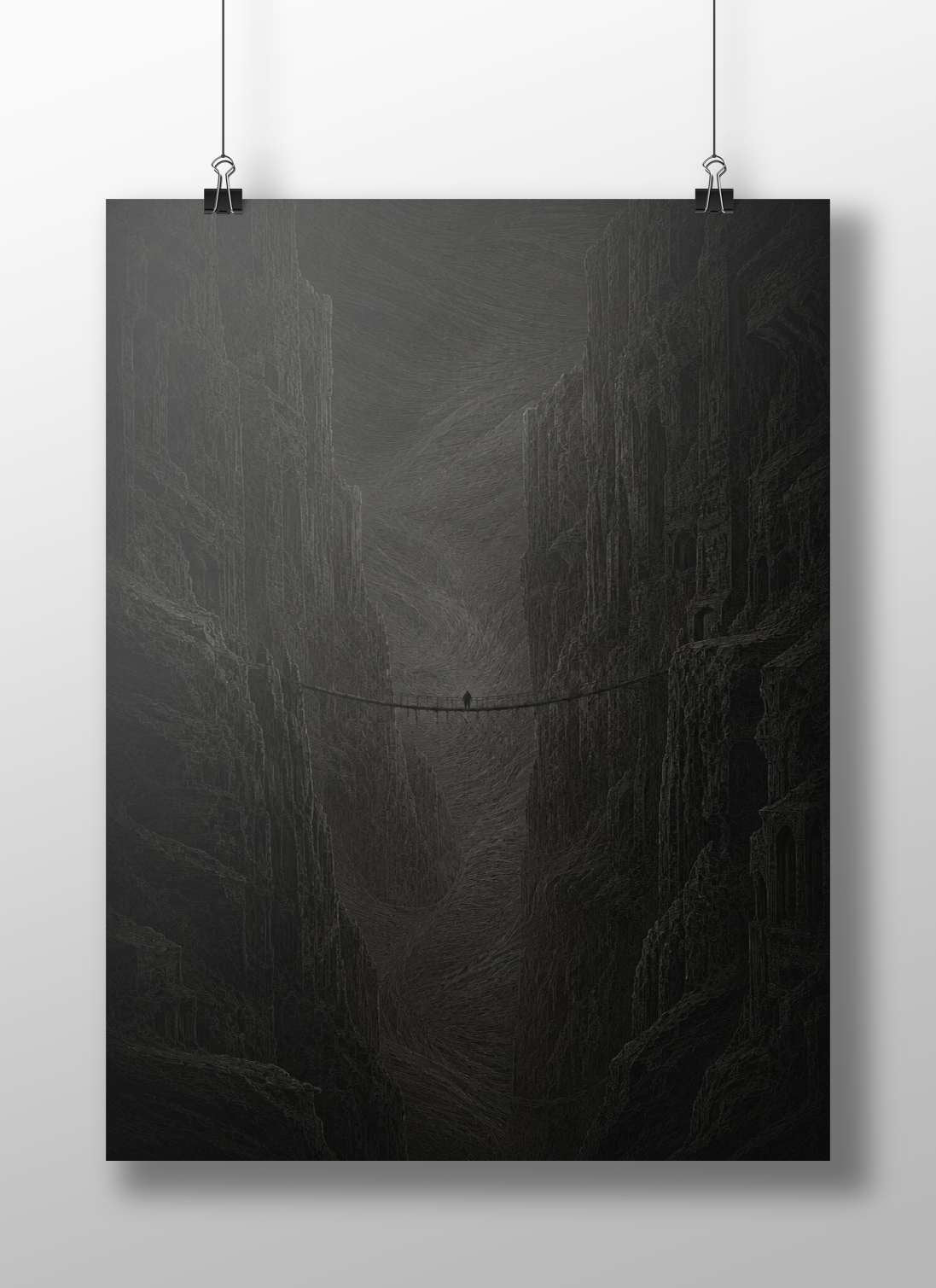 Unidentified Traveler Modern Digital Matte BoizzBoard rigid print — Art wall art India | PosterBoizz