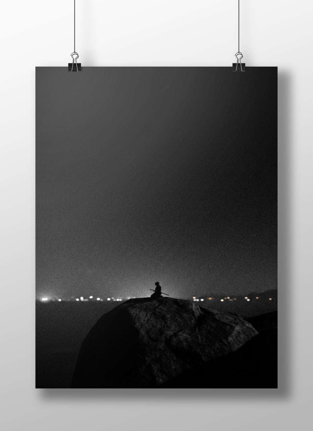No specific character name Modern Digital Noir (vintage film texture) Matte BoizzBoard rigid print — Art wall art India |