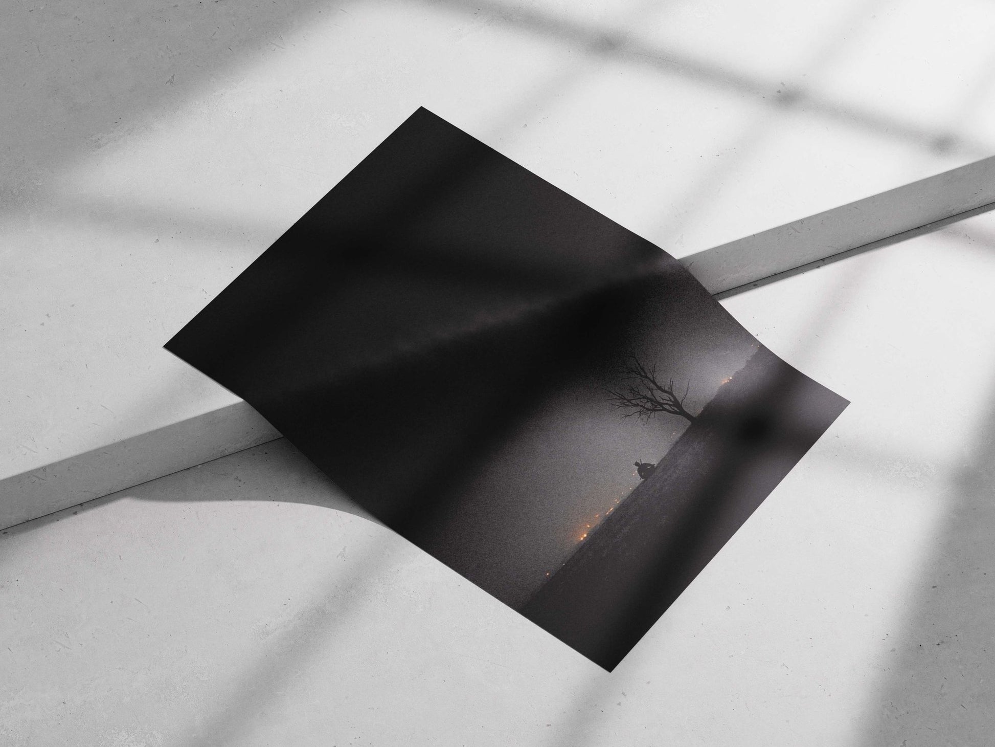 Unidentified Figure Contemporary Digital Noir Matte poster print — Art wall art India | PosterBoizz