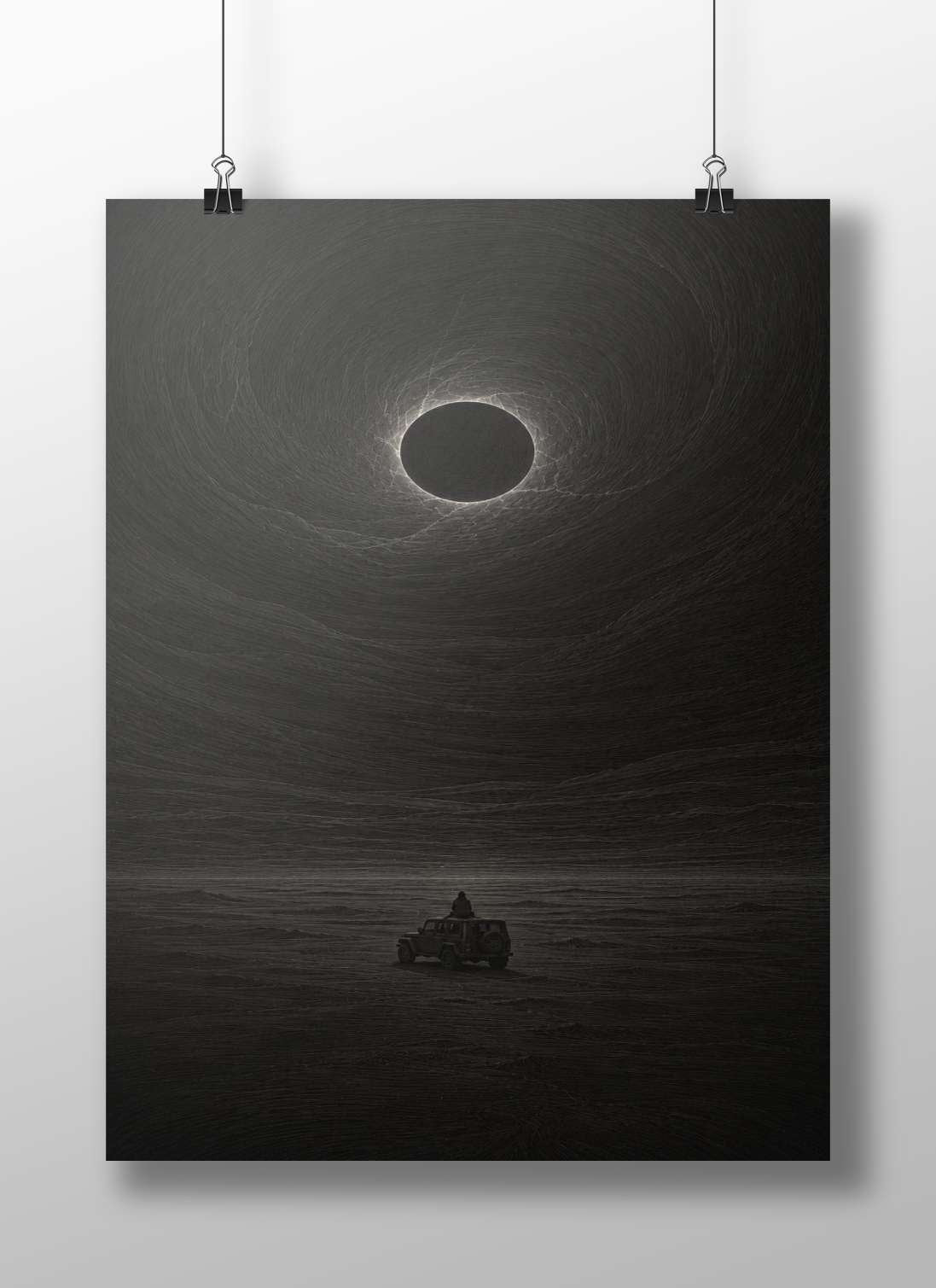 Unidentified Human Figure Modern Digital Matte BoizzBoard rigid print — Cars wall art India | PosterBoizz