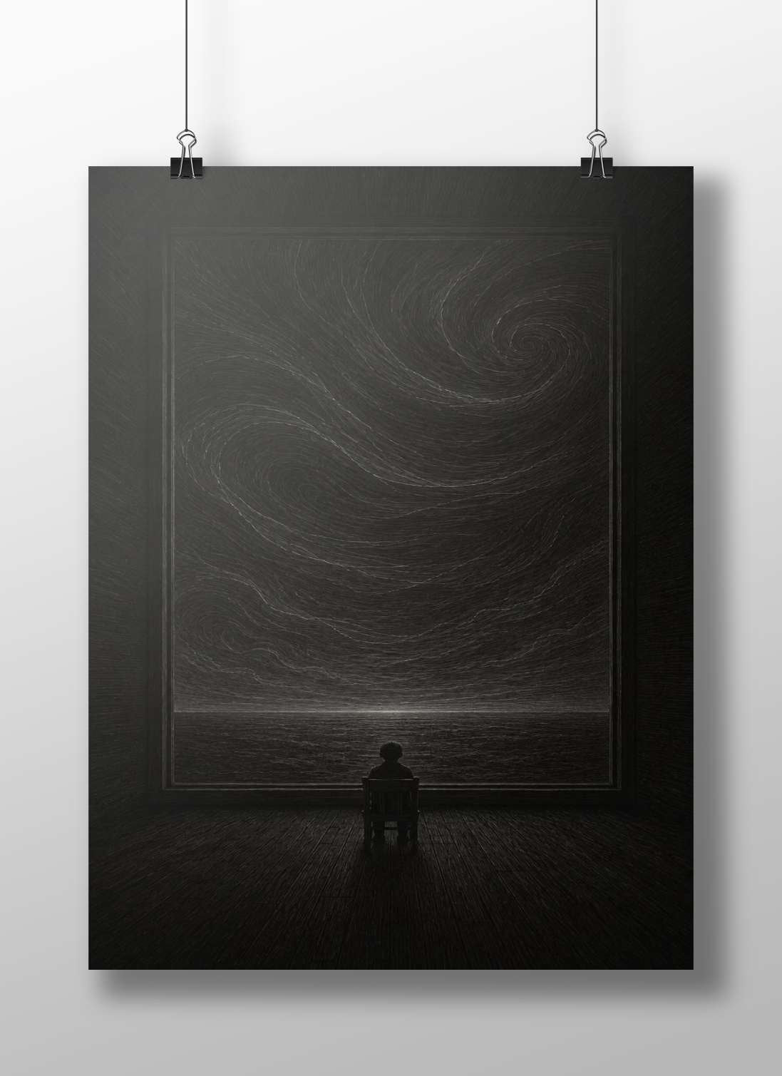 Anonymous Silhouette Original Art / Non-Franchise Modern Digital Matte BoizzBoard rigid print — Art wall art India |