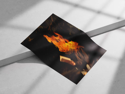 Agni (Hindu fire god) Agni - Flaming Heart Poster