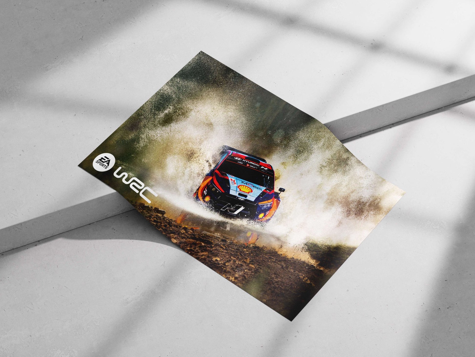 Hyundai i20 N Rally1 (WRC) with Shell and Hyundai branding Main Subject: Hyundai i20 N Rally1 (WRC) with Shell and Hyundai