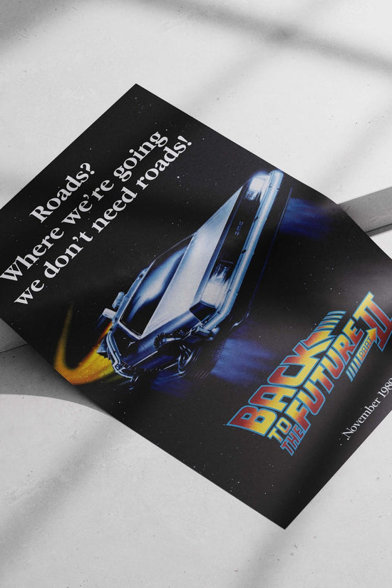 DeLorean DMC-12 from Back to the Future Part II Doc Brown'S Time Machine Poster
