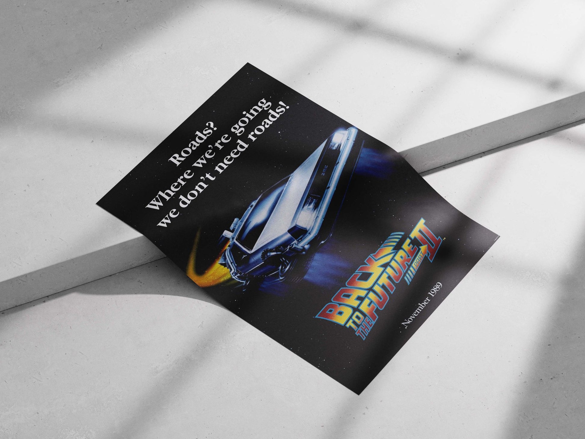DeLorean DMC-12 from Back to the Future Part II Doc Brown'S Time Machine Poster