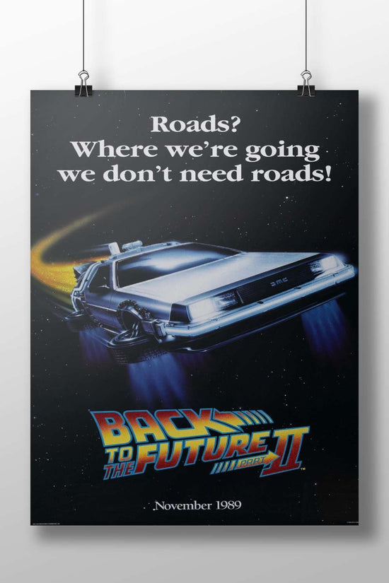 DeLorean DMC-12 from Back to the Future Part II Doc Brown'S Time Machine Poster