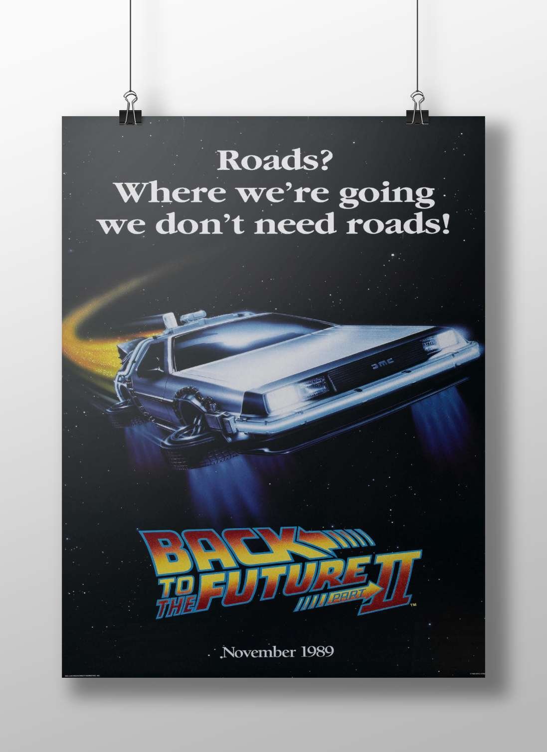 DeLorean DMC-12 from Back to the Future Part II Doc Brown'S Time Machine Poster