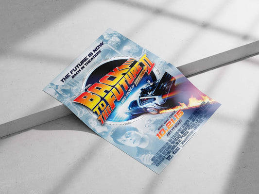 DeLorean DMC-12 (Back to the Future Part II franchise) Marty Mcfly'S Time Machine Poster