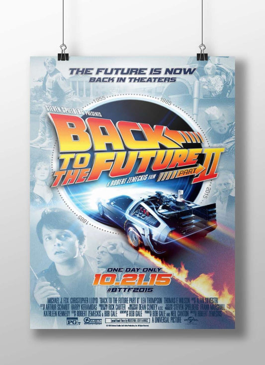 DeLorean DMC-12 (Back to the Future Part II franchise) Marty Mcfly'S Time Machine Poster