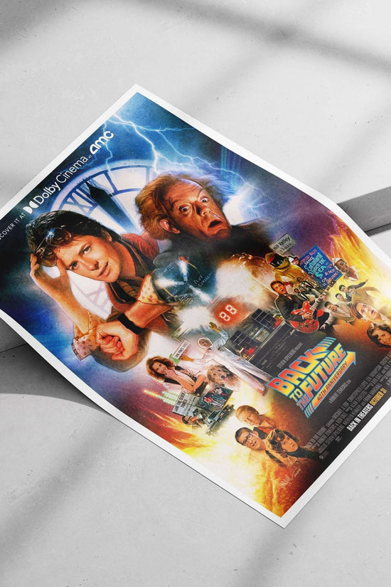 Back to the Future (film franchise, specific to the 40th-anniversary poster featuring characters like Marty