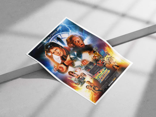 Back to the Future (film franchise, specific to the 40th-anniversary poster featuring characters like Marty