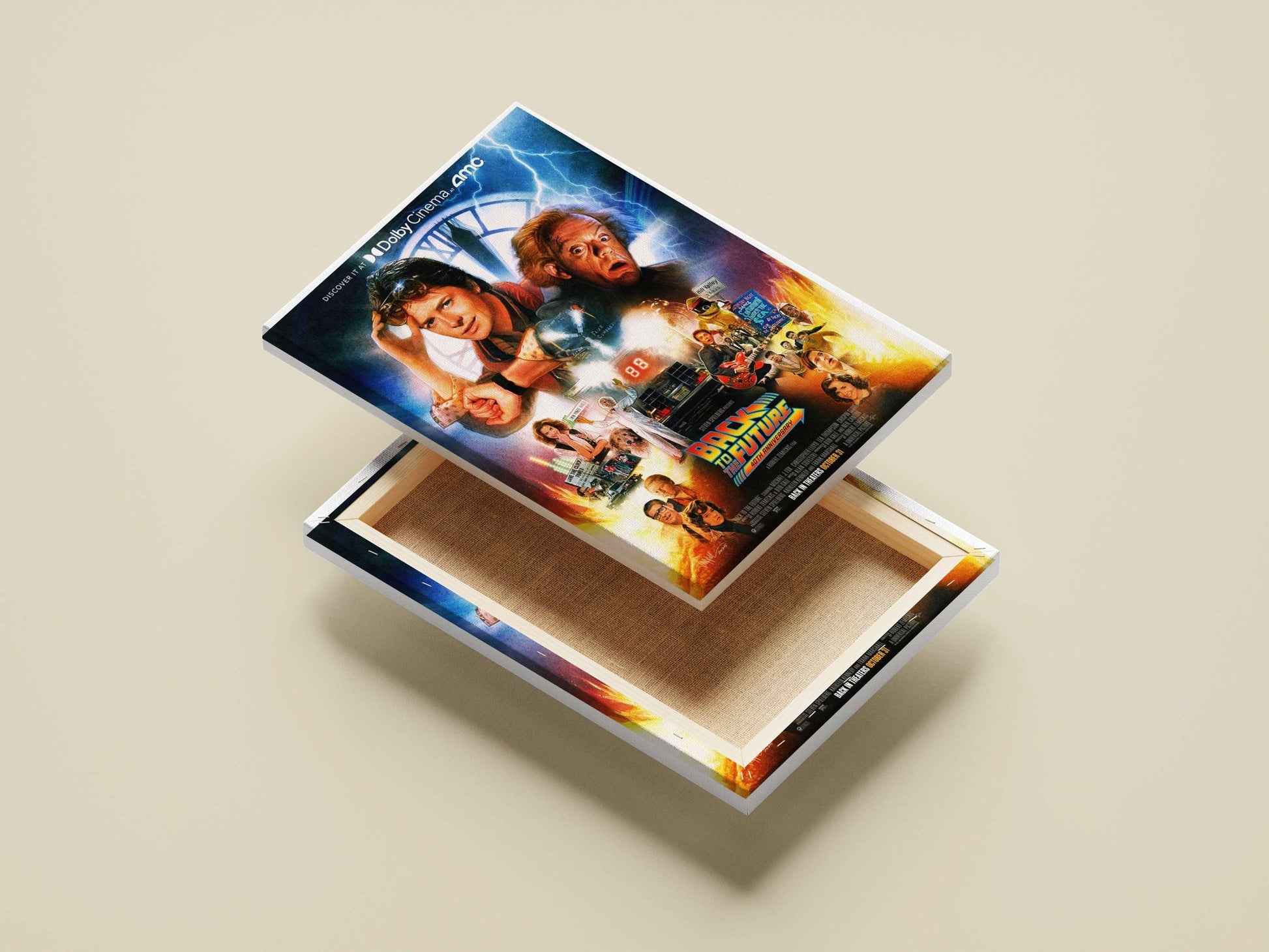 Back to the Future (film franchise, specific to the 40th-anniversary poster featuring characters like Marty