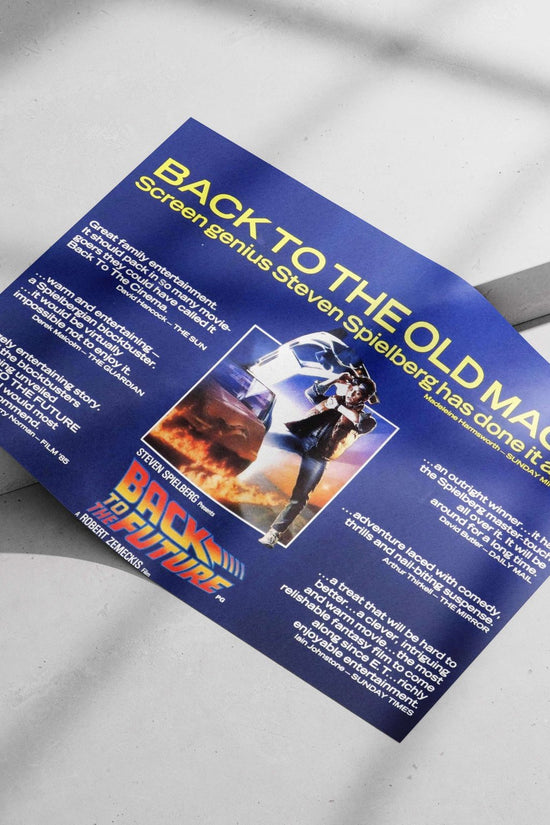 Back to the Future (film) Marty Mcfly Time Machine Poster