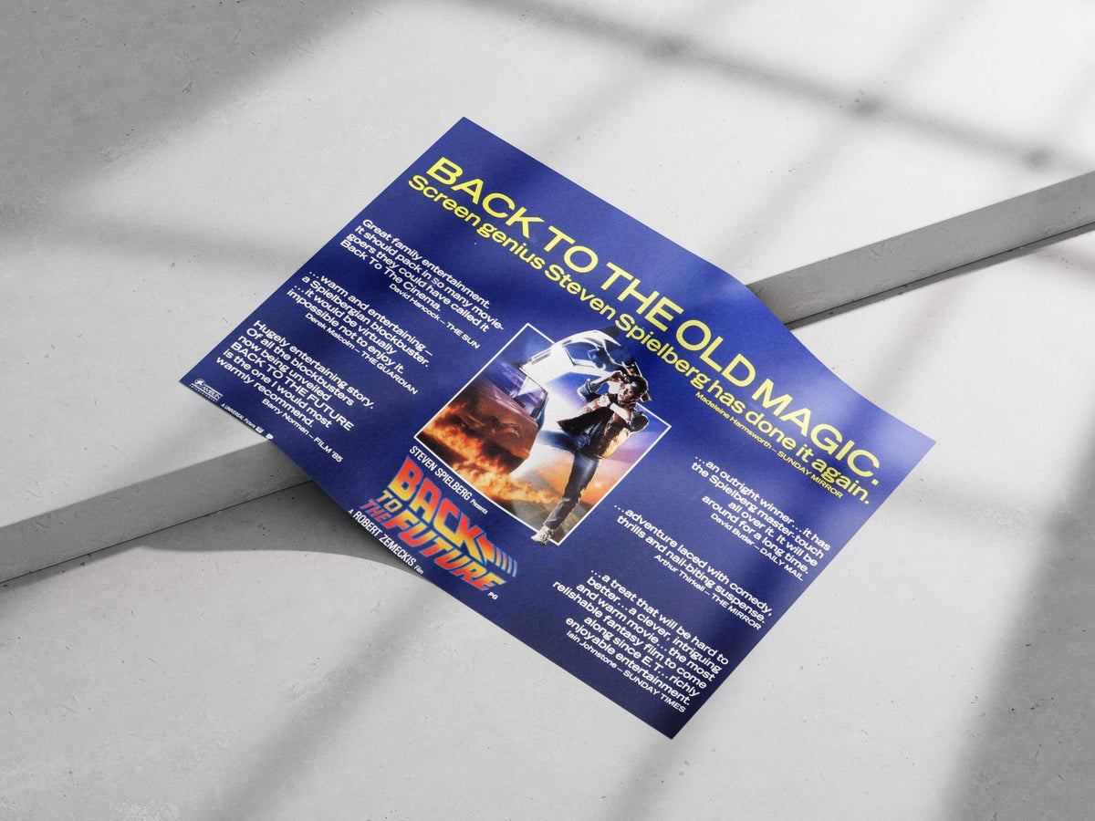 Back to the Future (film) Marty Mcfly Time Machine Poster