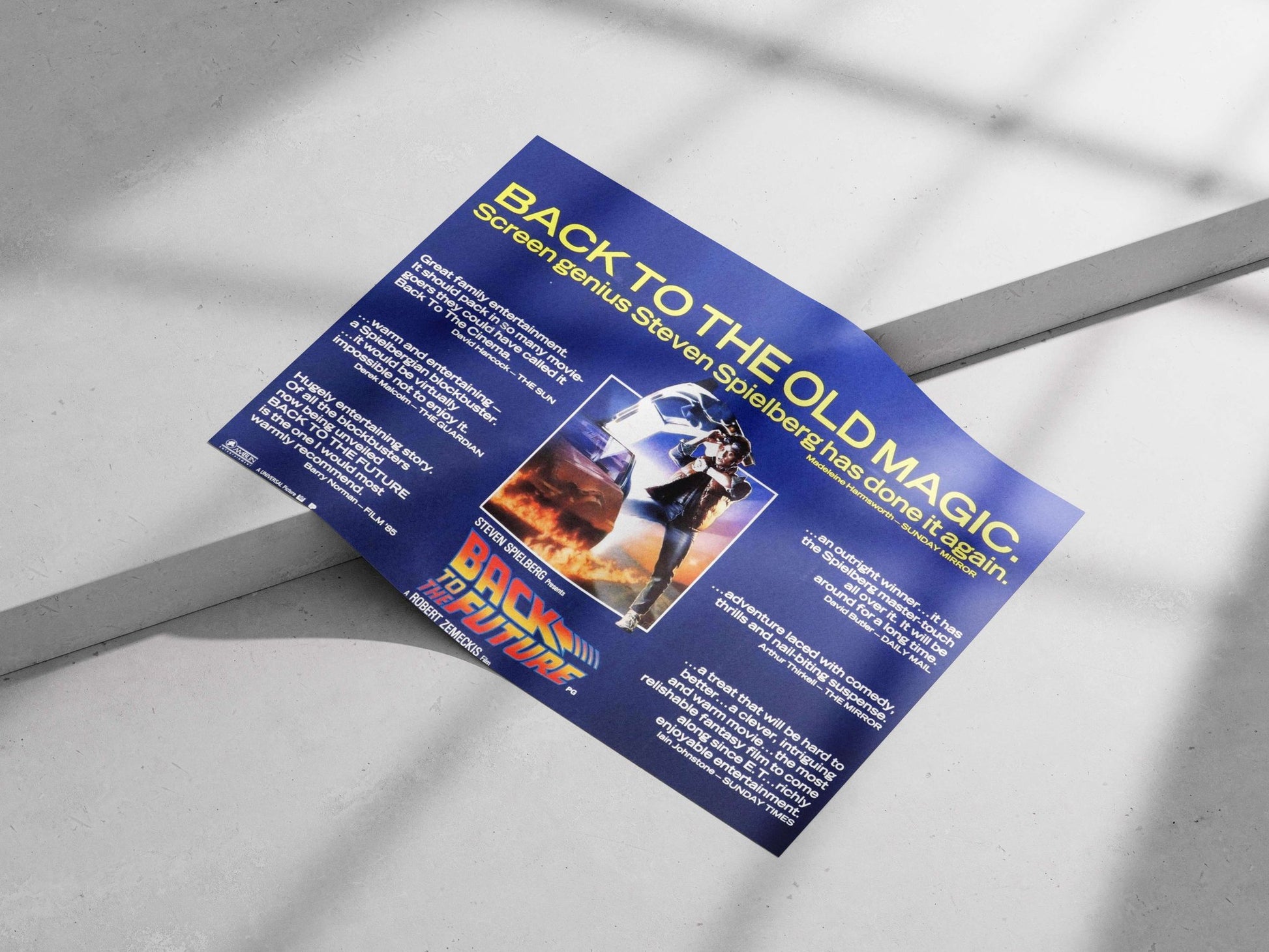 Back to the Future (film) Marty Mcfly Time Machine Poster