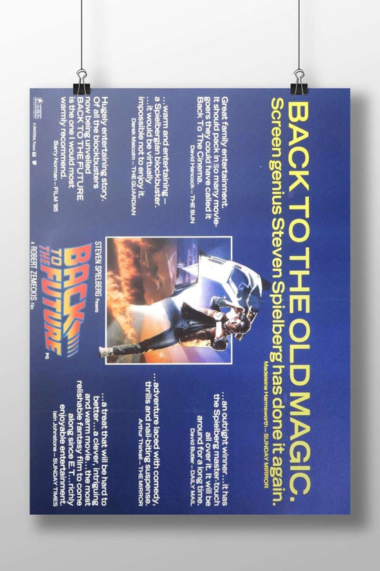 Back to the Future (film) Marty Mcfly Time Machine Poster