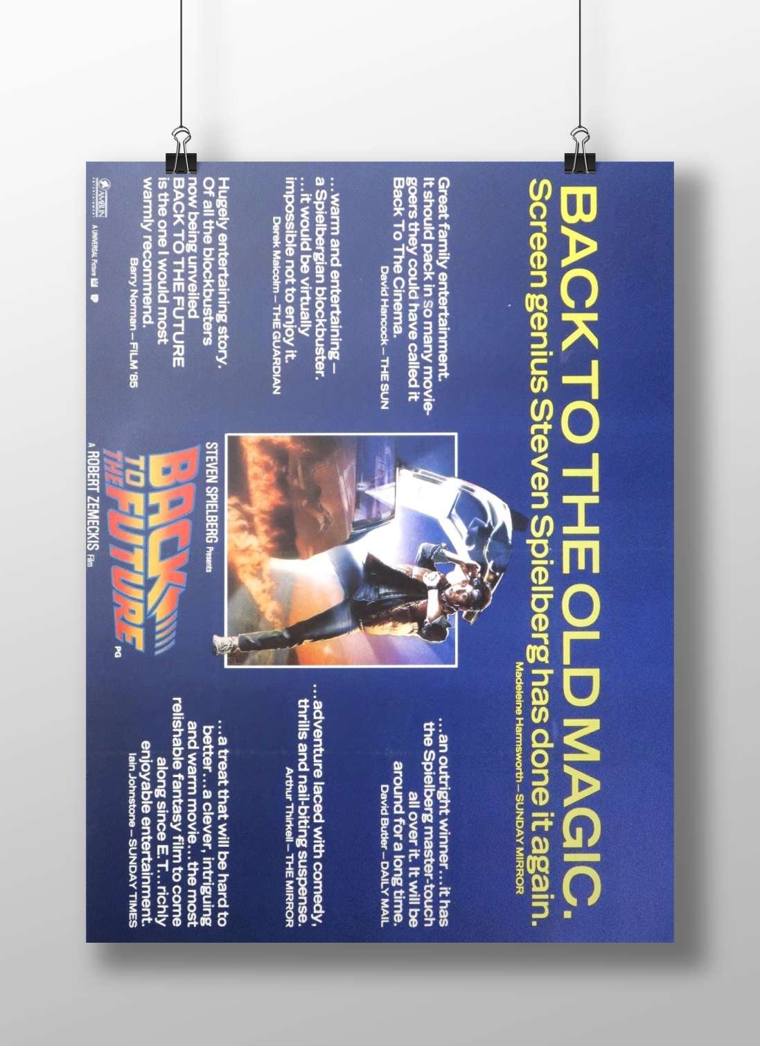 Back to the Future (film) Marty Mcfly Time Machine Poster