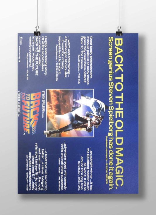 Back to the Future (film) Marty Mcfly Time Machine Poster