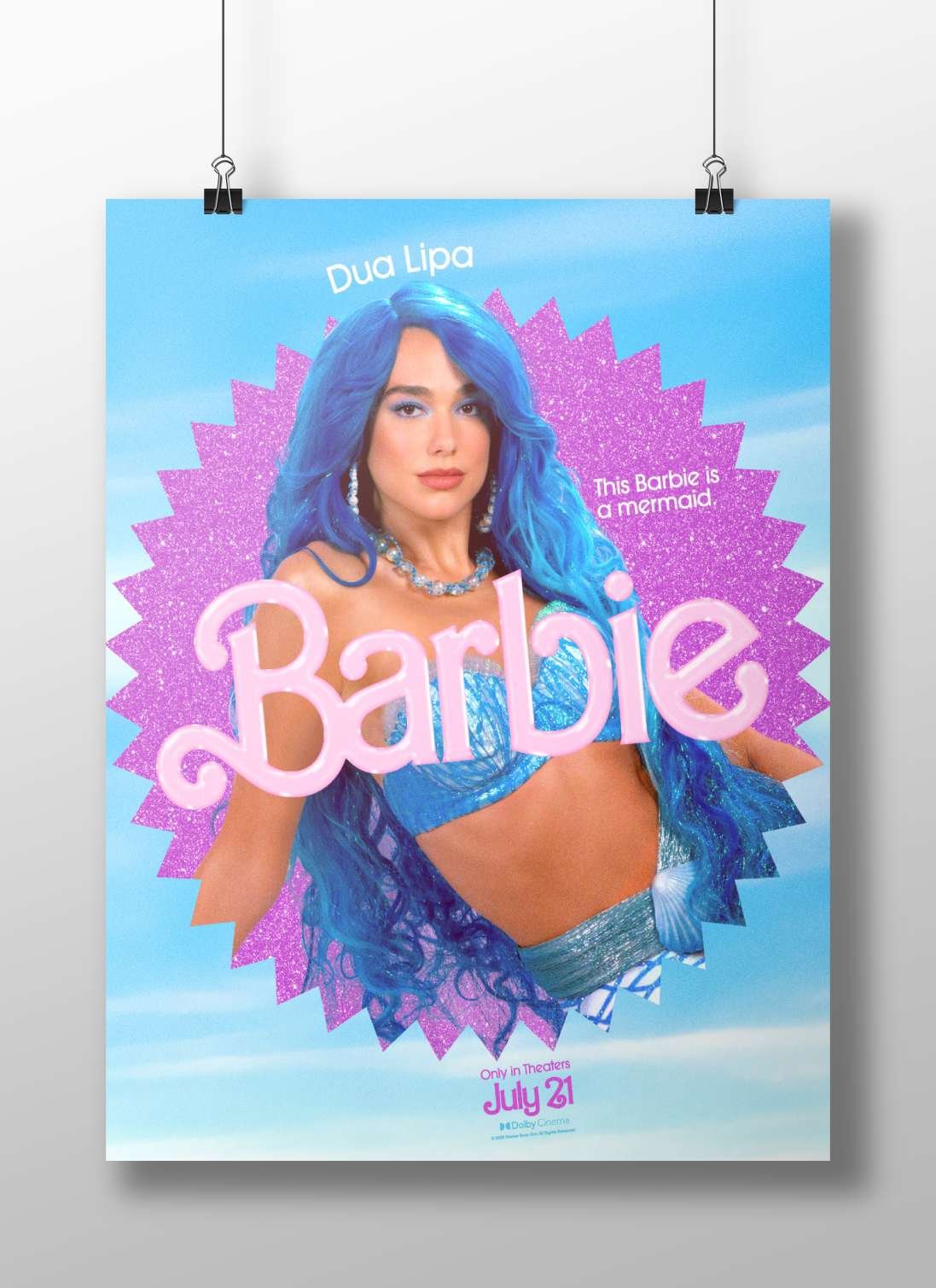 Dua Lipa as a mermaid Barbie from the Barbie franchise Dua Lipa - Mermaid Barbie