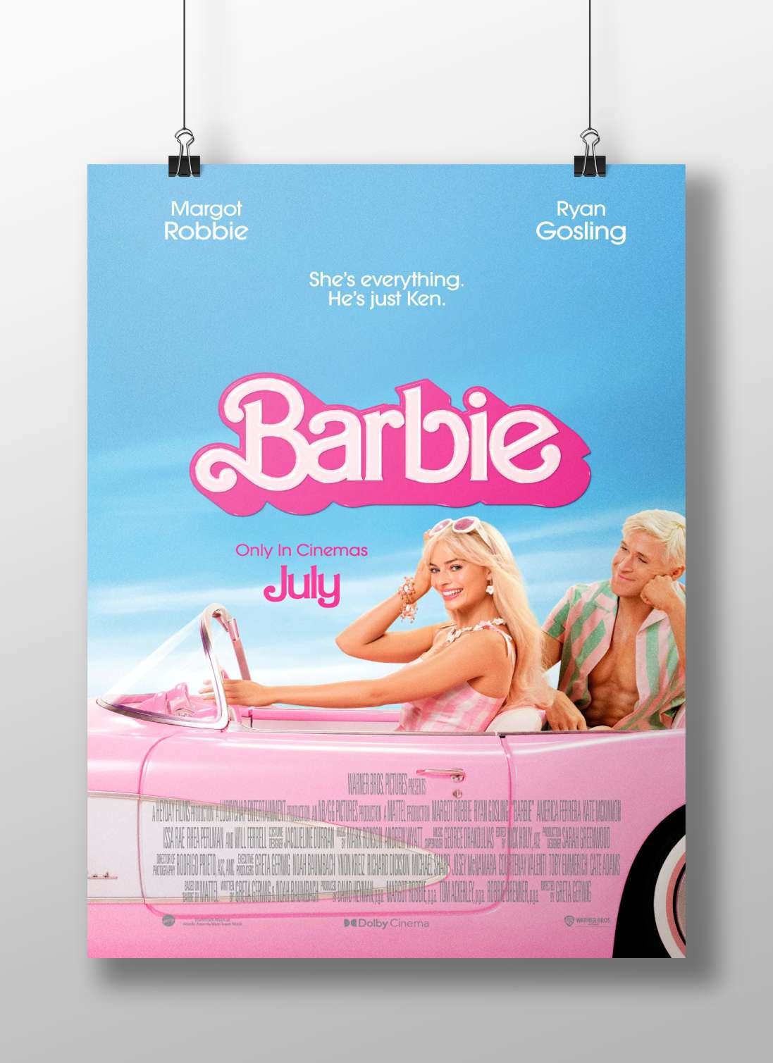 The 2023 "Barbie" film (part of the Barbie franchise, starring Margot Robbie and Ryan Gosling)