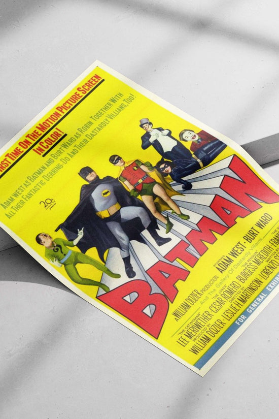 1966 Batman film starring Adam West (confirmed by OCR text "ADK WEST: Bt" as "Adam