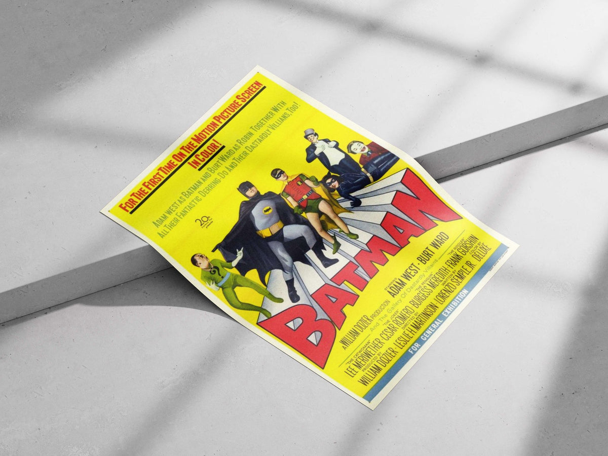 1966 Batman film starring Adam West (confirmed by OCR text "ADK WEST: Bt" as "Adam