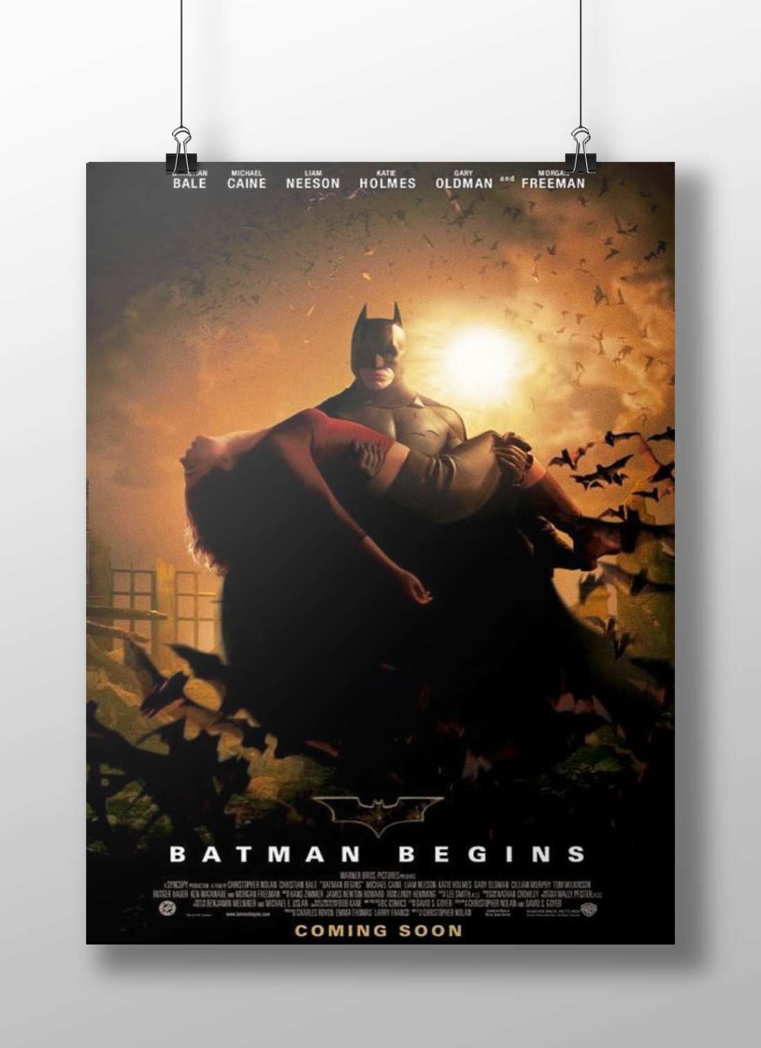 Batman (character) from the Batman franchise in "Batman Begins" Batman Begins - Noir Vigilante Poster
