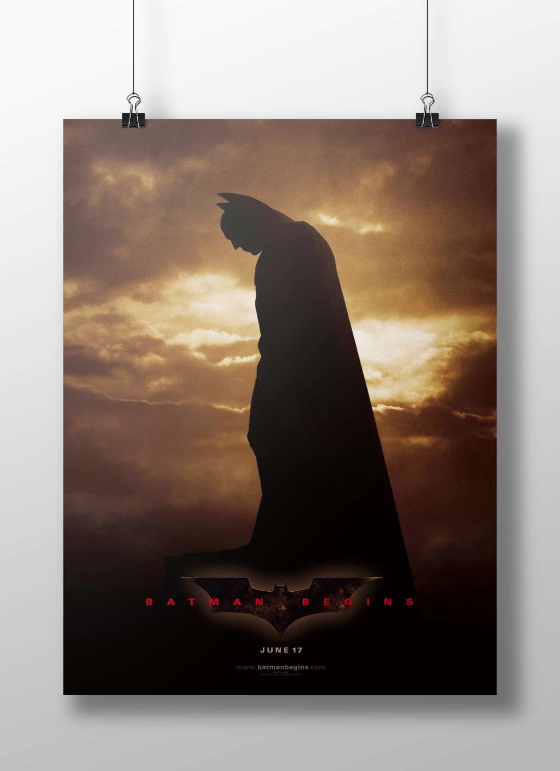Batman (DC Comics superhero) from the movie *Batman Begins* Bruce Wayne - Dark Knight Poster