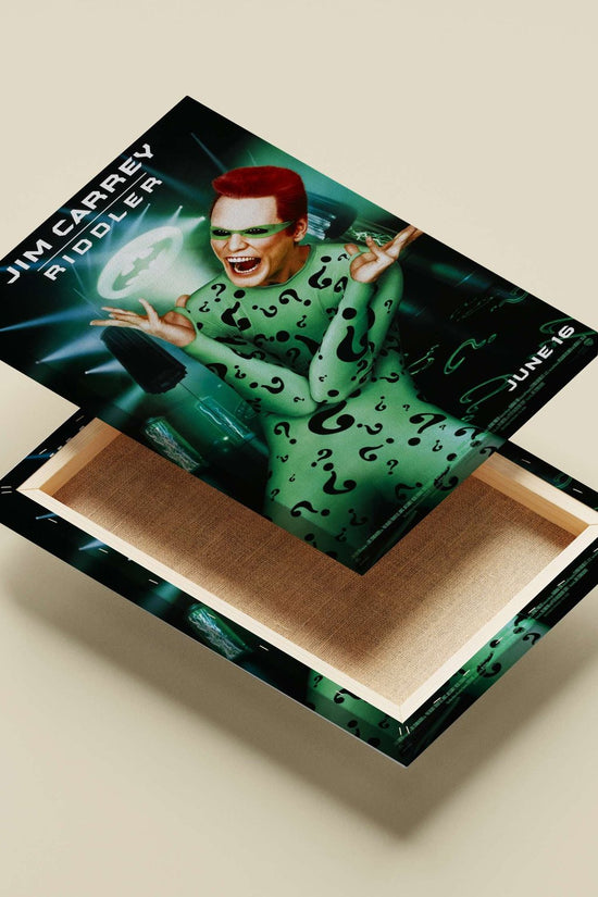 Jim Carrey as the Riddler from the Batman franchise (1990s film series). Jim Carrey As
