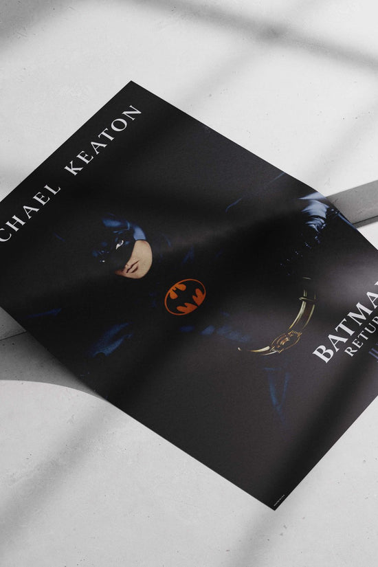 Michael Keaton as Batman in Batman Returns Batman Returns - Noir Icon Poster