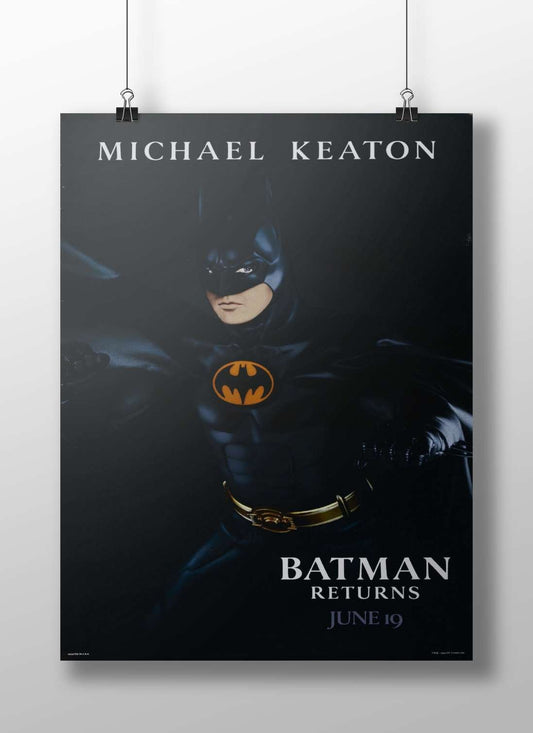 Michael Keaton as Batman in Batman Returns Batman Returns - Noir Icon Poster
