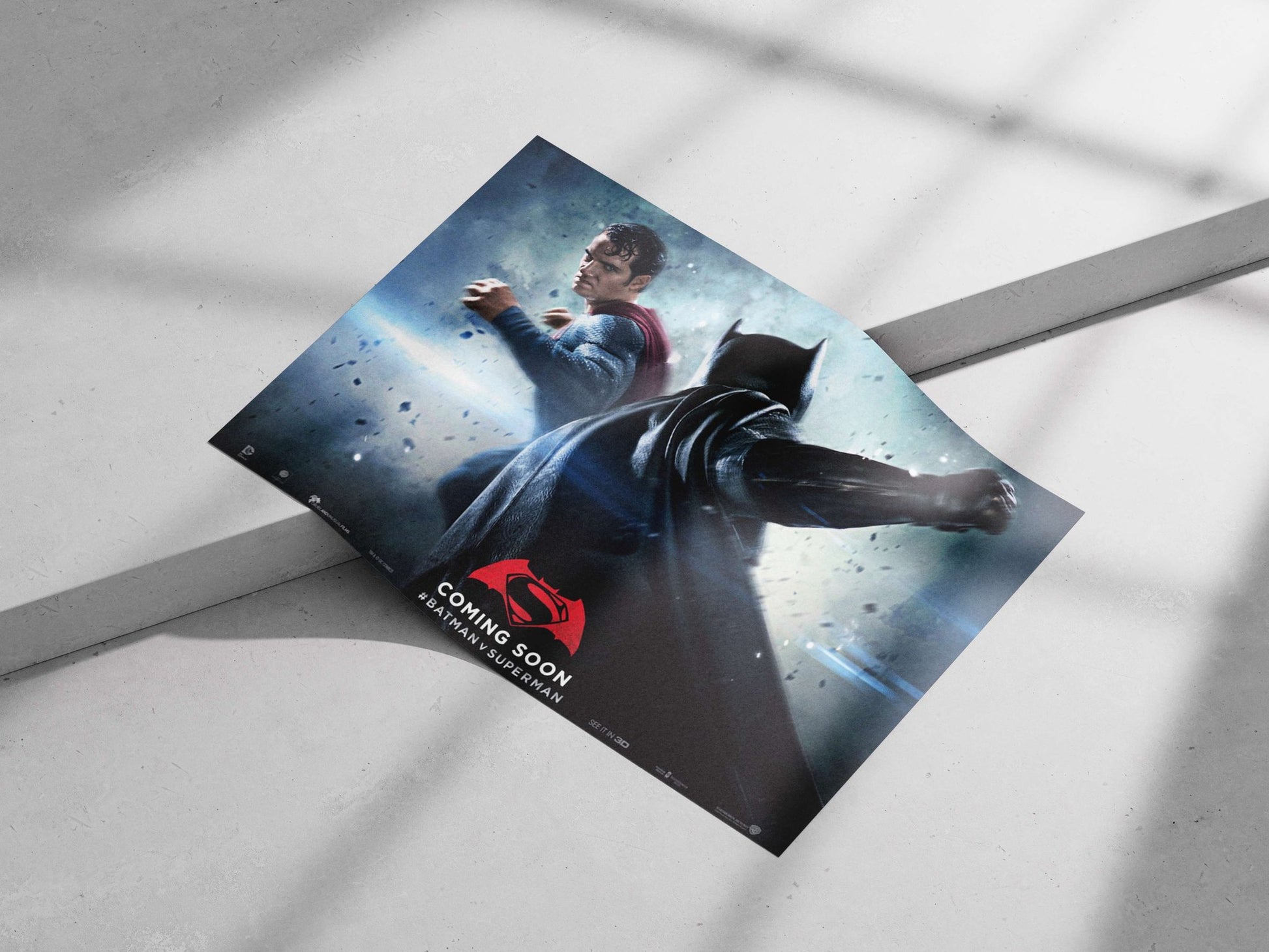 Batman and Superman from the DC Comics franchise, featured in the movie "Batman v Superman".