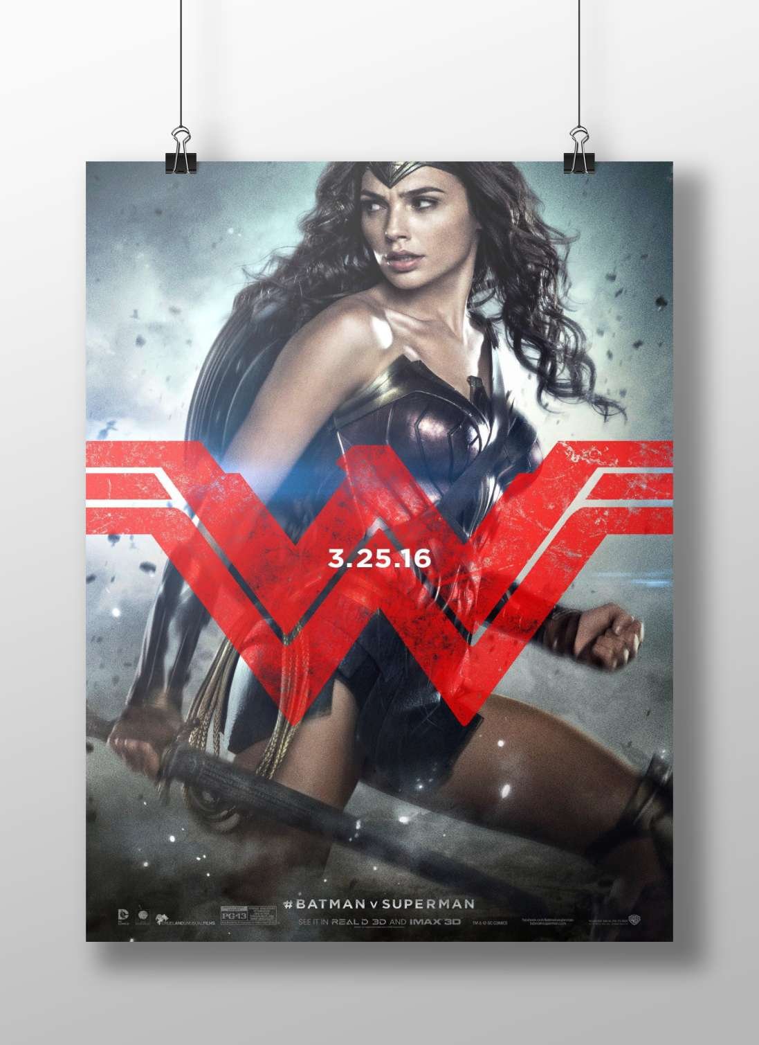 Wonder Woman (Diana Prince), DC Comics superhero featured in the "Batman v Superman" franchise. Diana