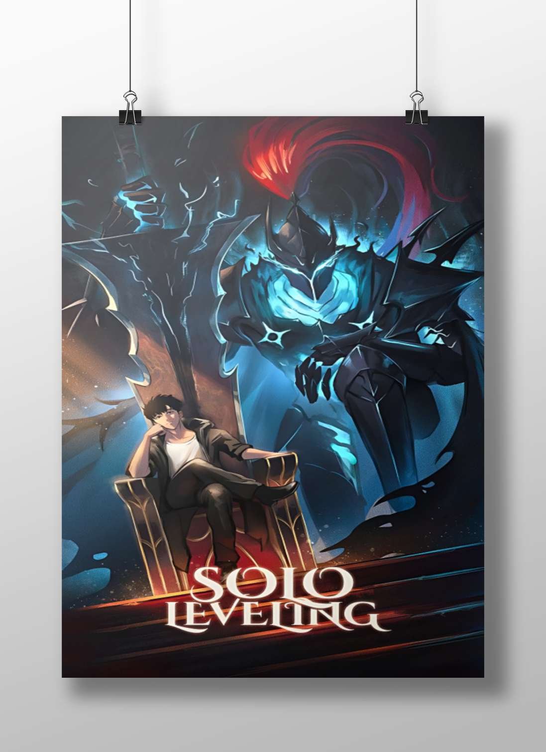 Solo Leveling (the webtoon/manga franchise) featuring protagonist Sung Jin-Woo Sung Jin-Woo - Epic Fantasy Hero