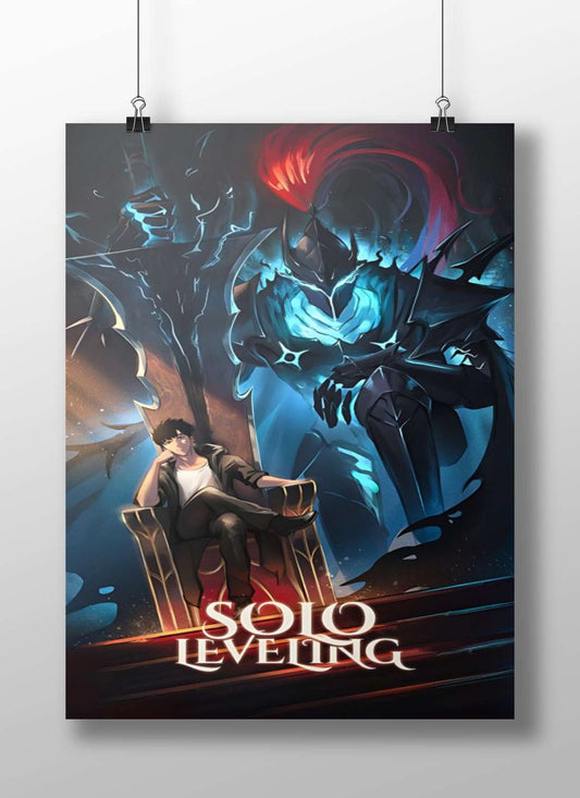 Solo Leveling (the webtoon/manga franchise) featuring protagonist Sung Jin-Woo Sung Jin-Woo - Epic Fantasy Hero