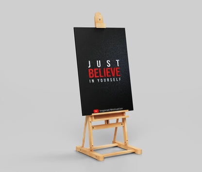 Just Believe in Yourself Poster | Bold Minimalist Motivational Wall Art