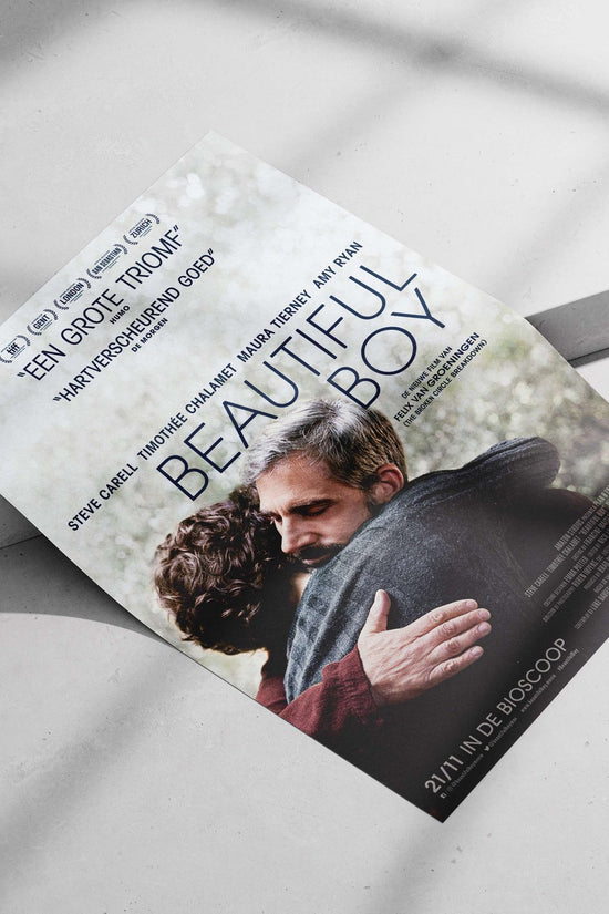 The film "Beautiful Boy" (starring Steve Carell, Timothée Chalamet, Maura Tierney, and Amy Ryan) Boy