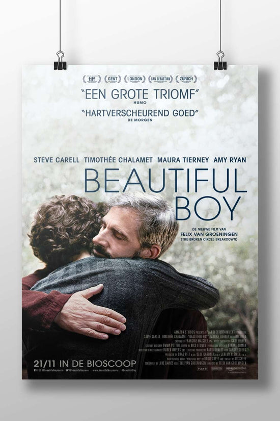The film "Beautiful Boy" (starring Steve Carell, Timothée Chalamet, Maura Tierney, and Amy Ryan) Boy