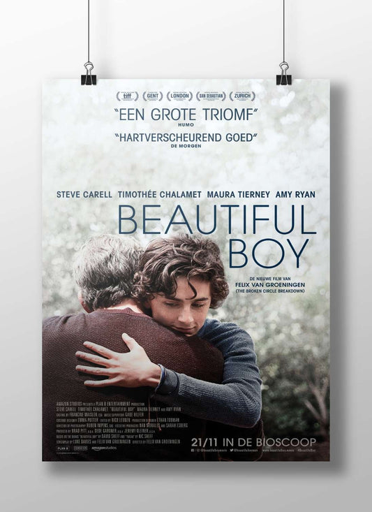 The movie "Beautiful Boy" (starring Steve Carell and Timothée Chalamet). Boy - Truthful Journey Poster