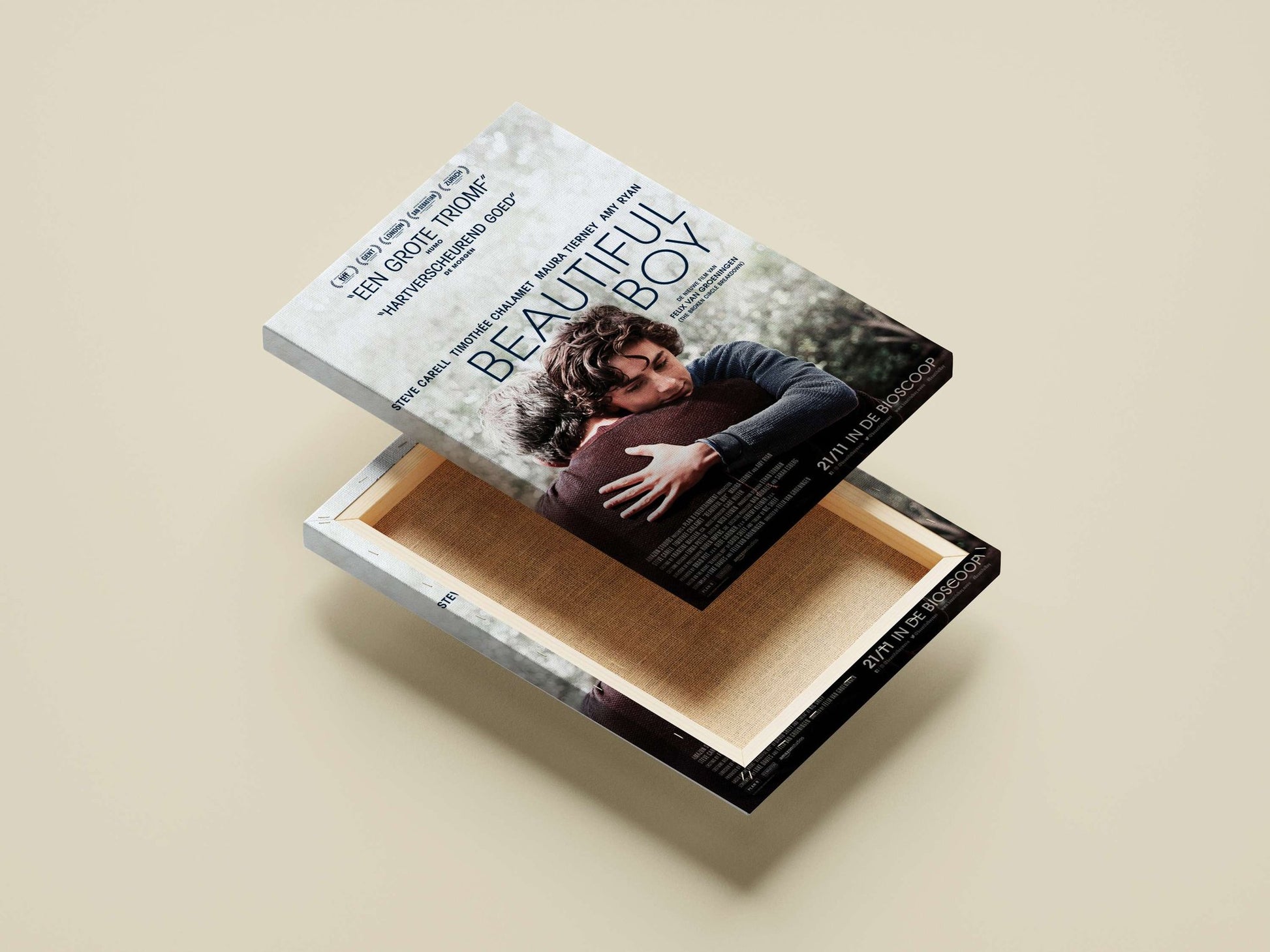 The movie "Beautiful Boy" (starring Steve Carell and Timothée Chalamet). Boy - Truthful Journey Poster