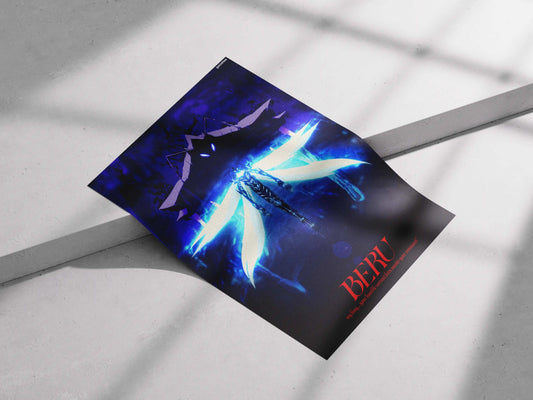 Beru Anime Poster – Solo Leveling Shadow Monarch Art | Dark Fantasy Anime Wall Decor