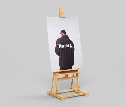 KR$NA Minimalist Poster – Desi Rap Icon Tribute Art Print | Clean Hip-Hop Wall Decor with Glitch Aesthetic