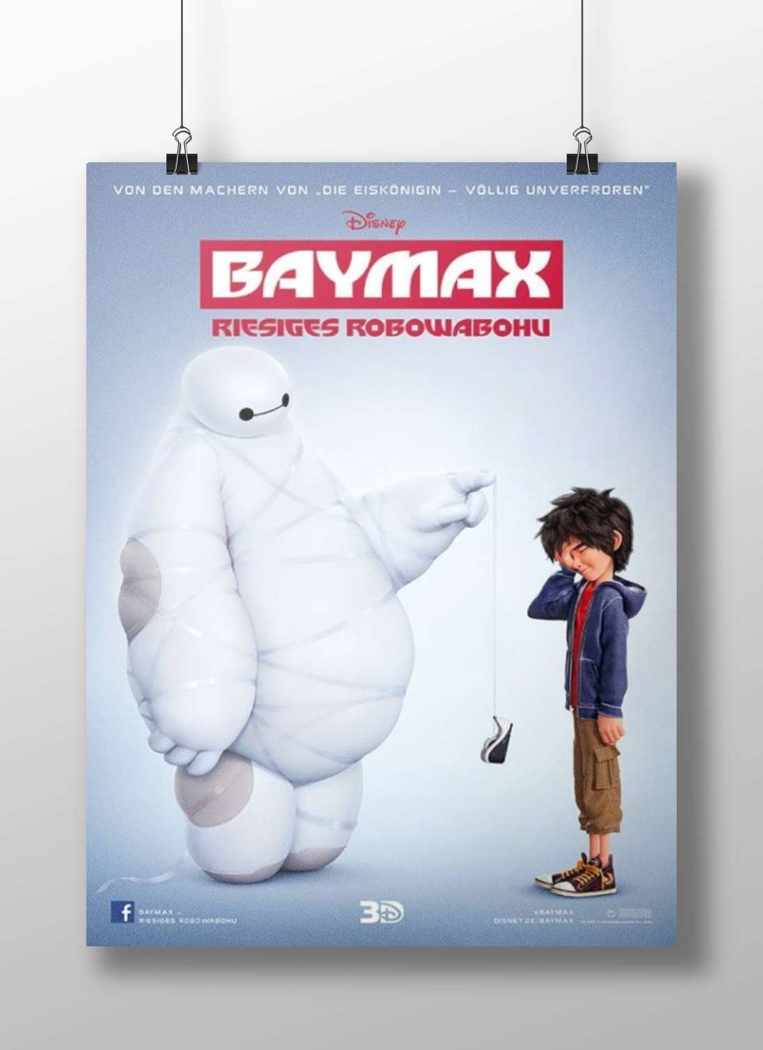 Baymax (character from Disney's Big Hero 6 franchise, confirmed by OCR text referencing "Die Eiskönigin"